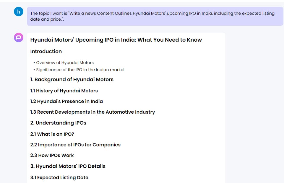 Using Pop AI for Article Preparation on Hyundai Motor's Upcoming IPO